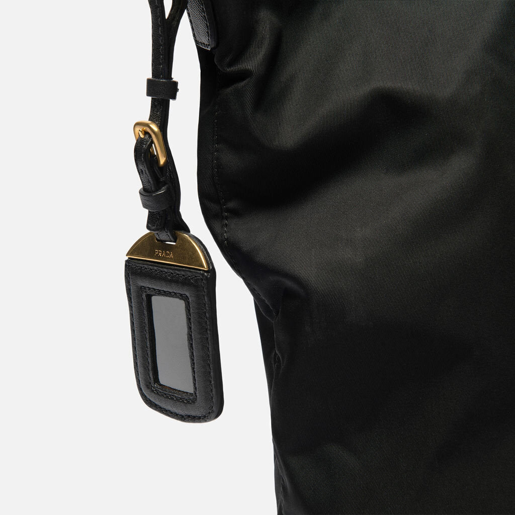 Prada Black Nylon Tote with Crossbody Strap