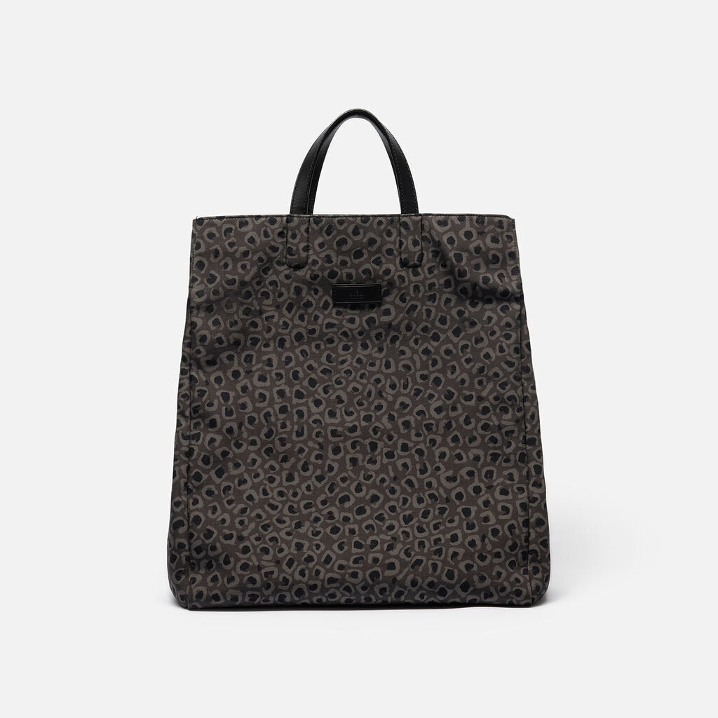 Gucci Leopard Print Canvas Tote