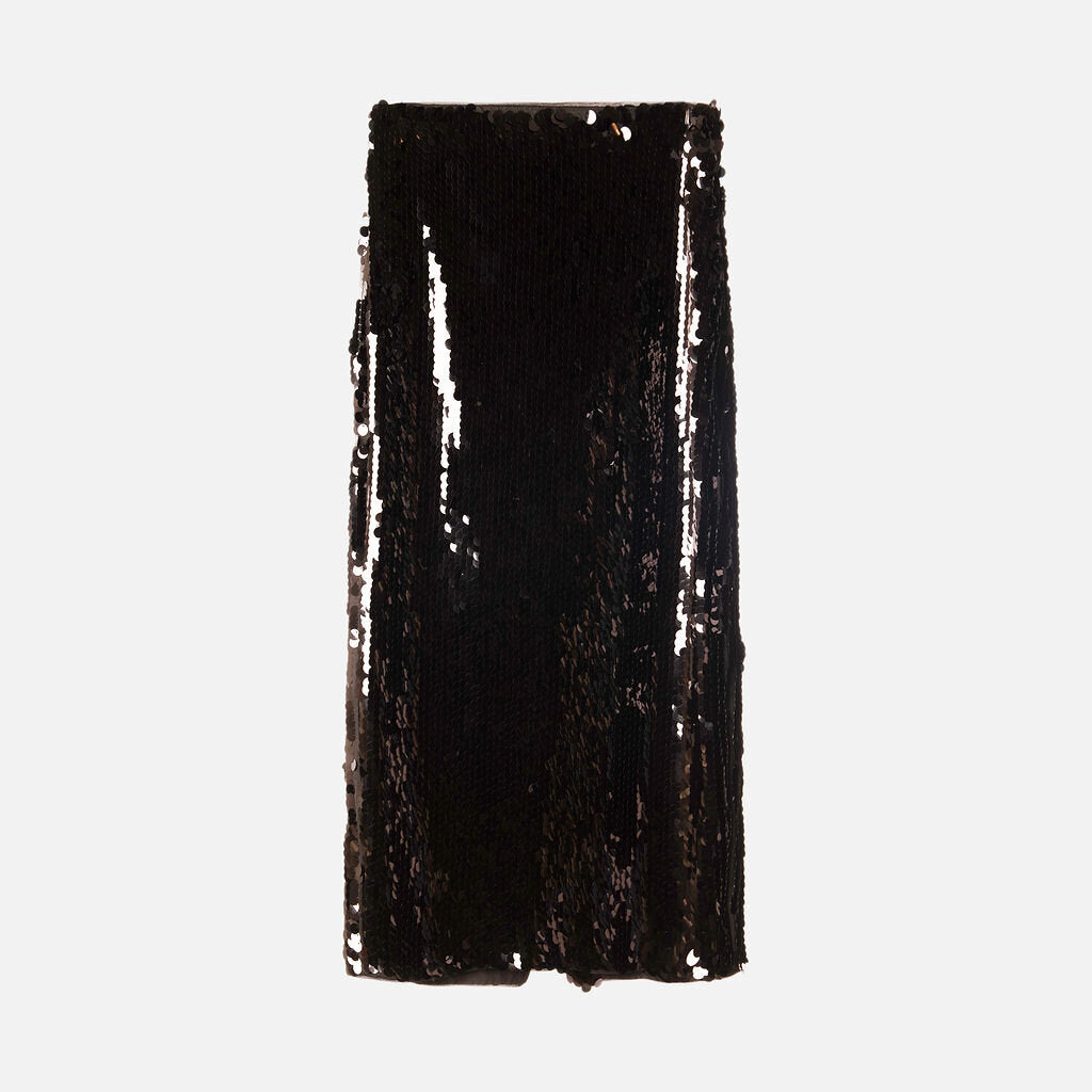 Toccin Black Sequin Top & Skirt Set