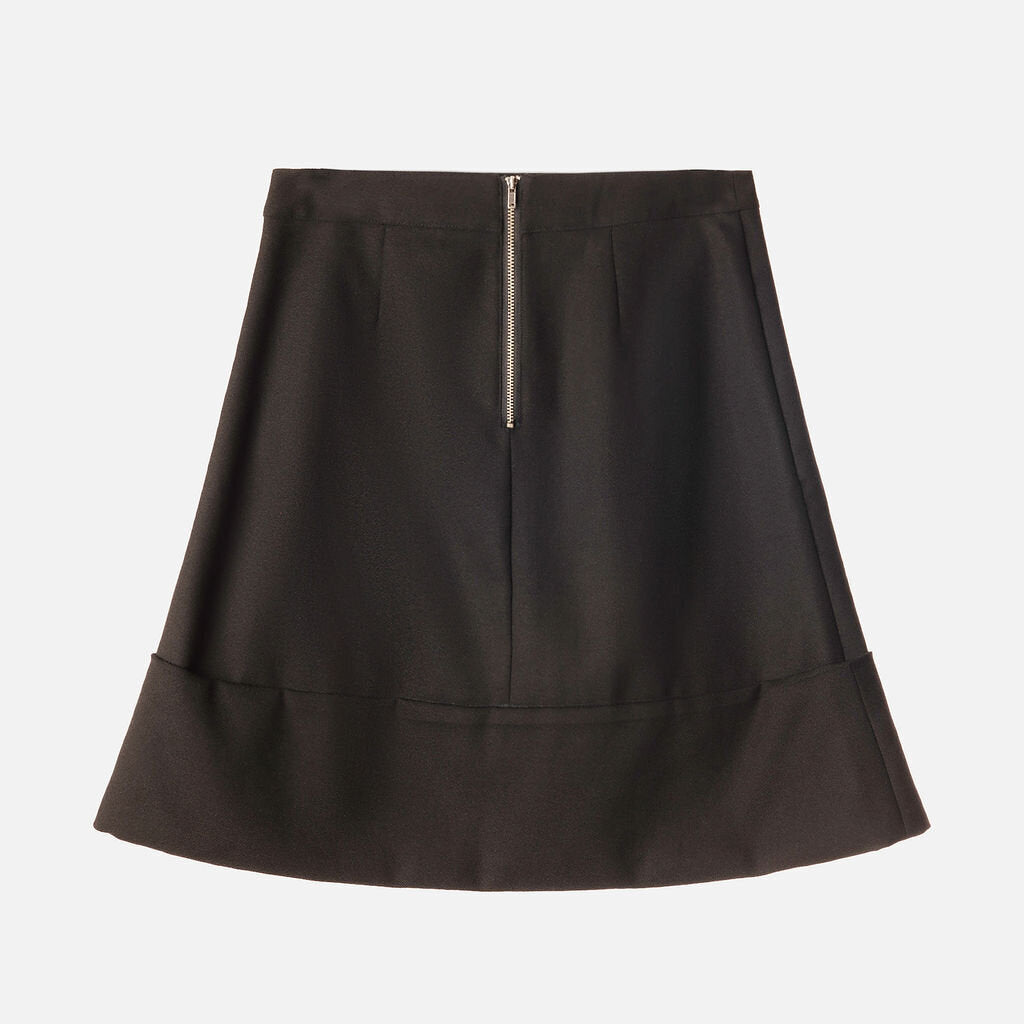 See By Chloe Black Wool Mini Skirt
