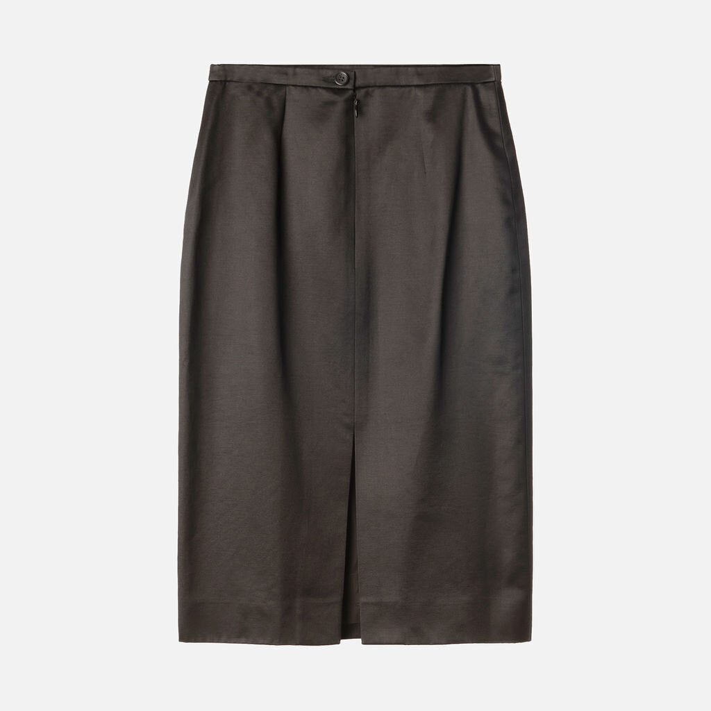 Celine Black Cotton Pencil Skirt
