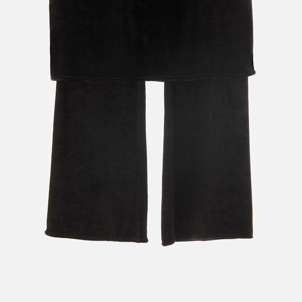 Alaia Black Velvet Layered Skirt Pants