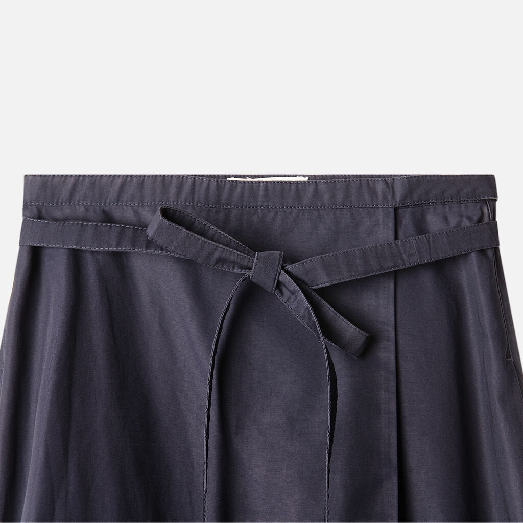 Celine Navy Wrap Cotton Skirt