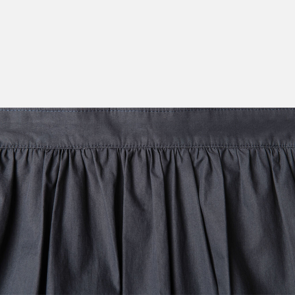 Celine Navy Cotton Midi Skirt
