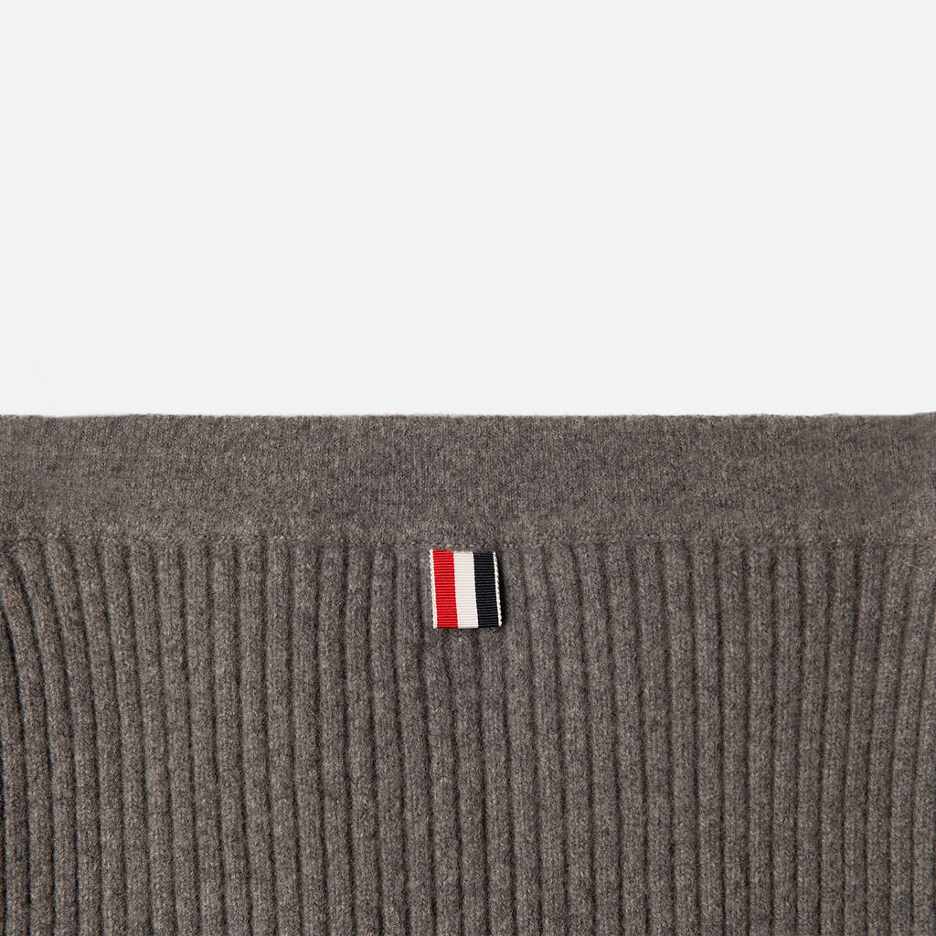 Thom Browne Grey Wool & Cashmere Rib Skirt