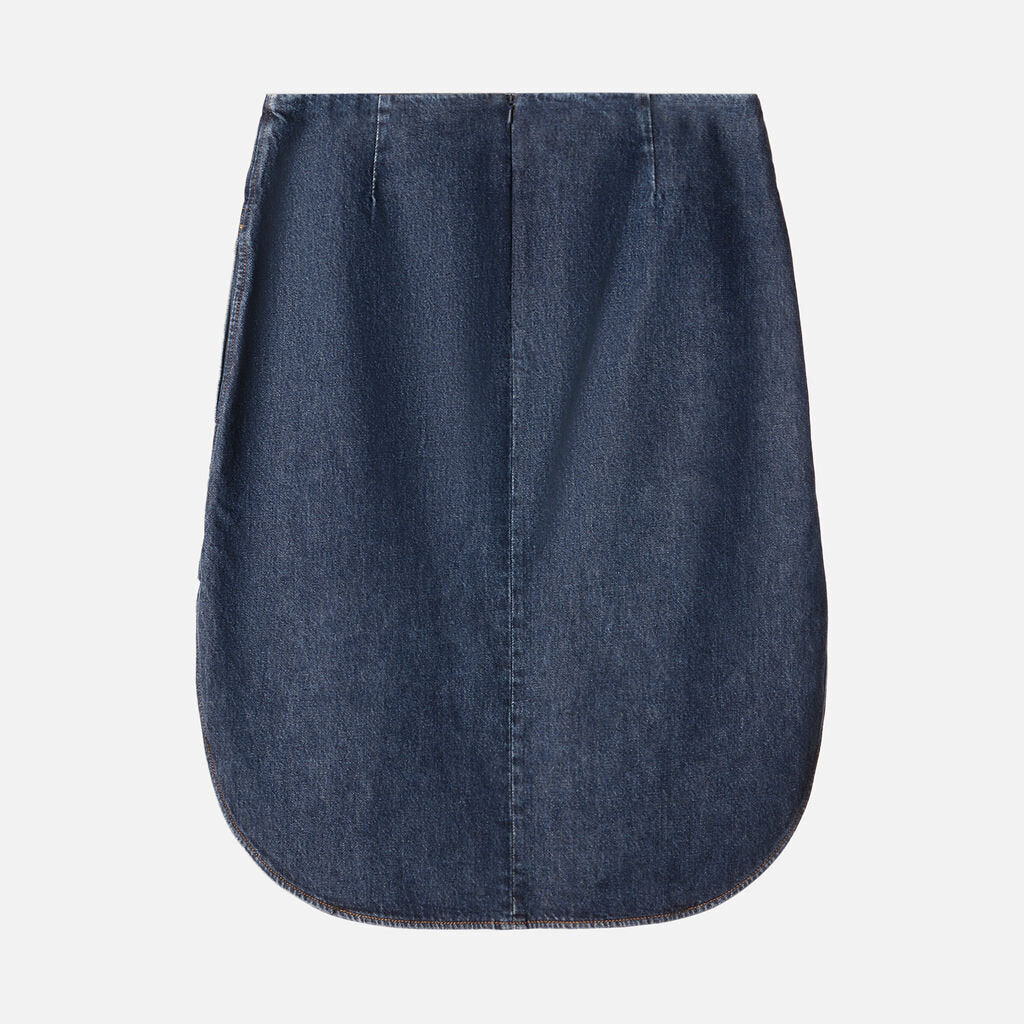 Toteme Dark Wash Curve Denim Skirt