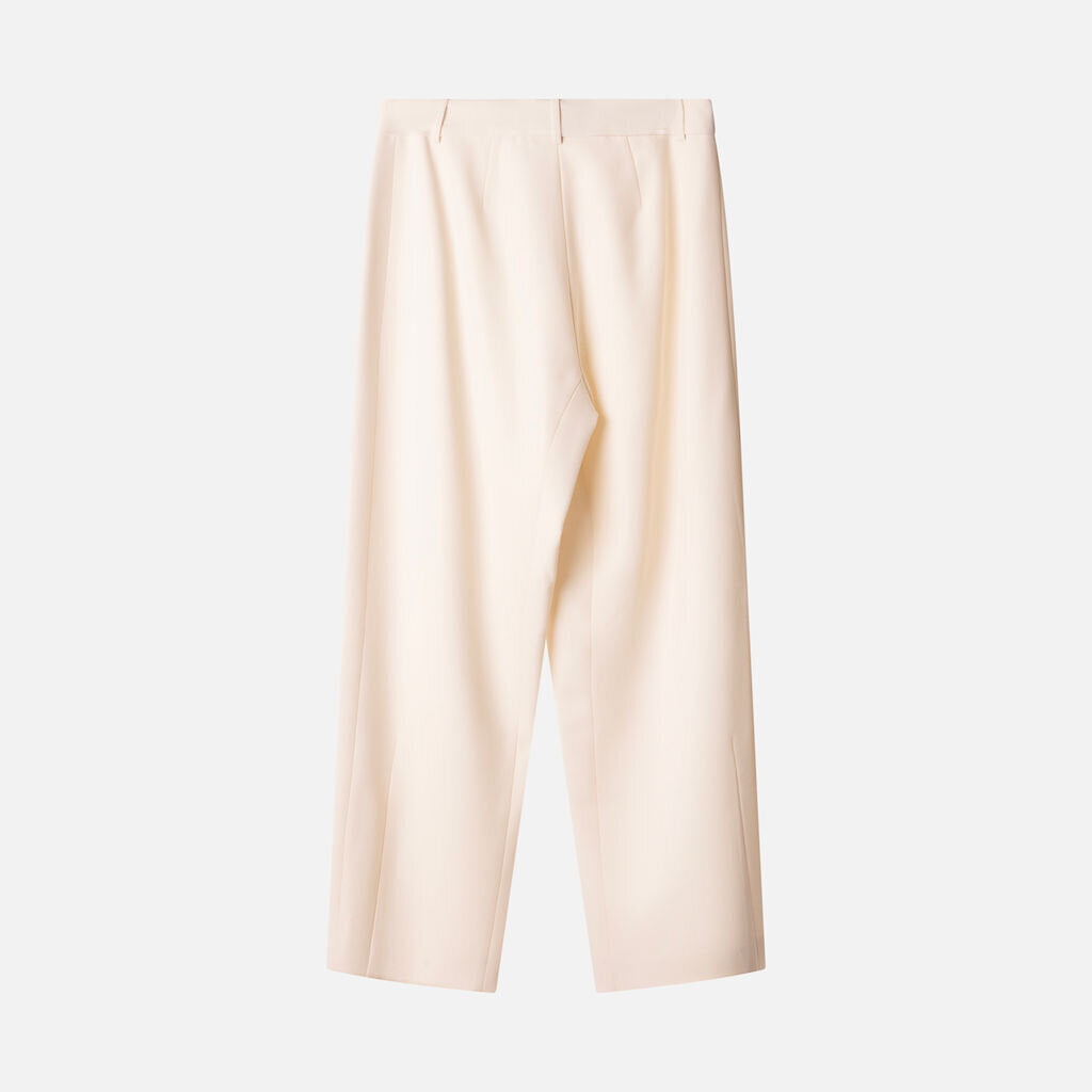 Partow Cream Wool Wide Pant