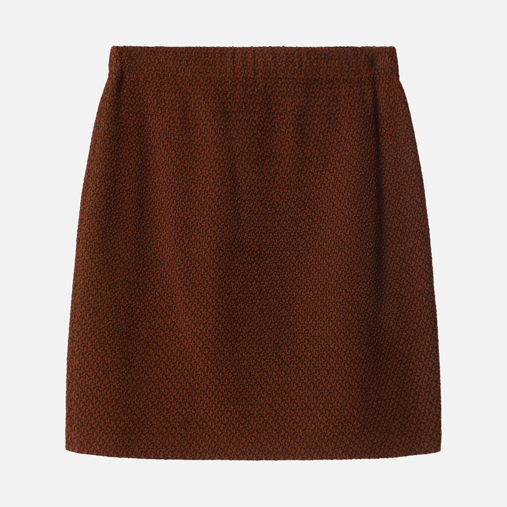 St John Orange & Brown Tweed Skirt