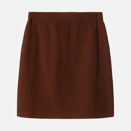 St John Orange & Brown Tweed Skirt