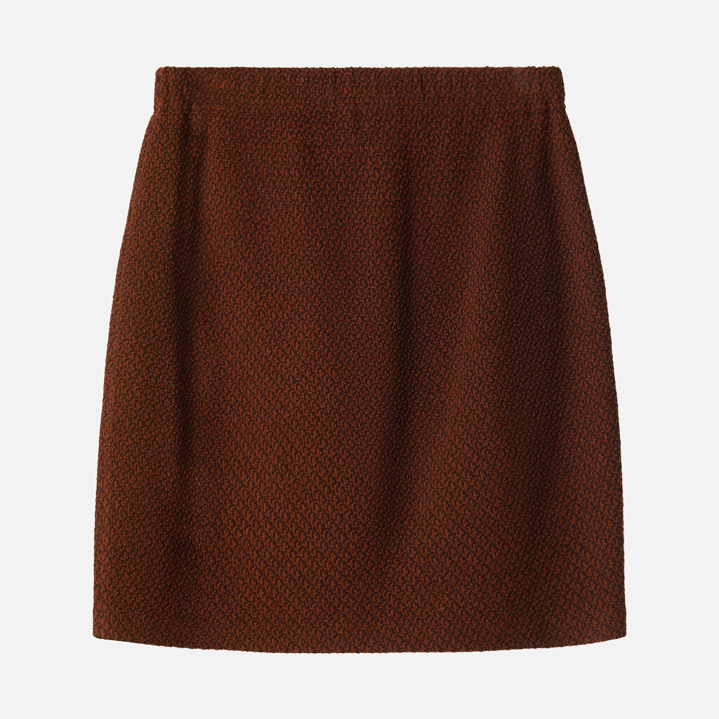 St John Orange & Brown Tweed Skirt