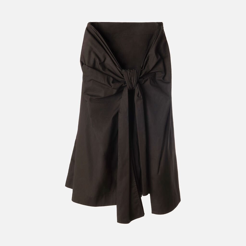 Bottega Veneta Black Cotton Knot Skirt
