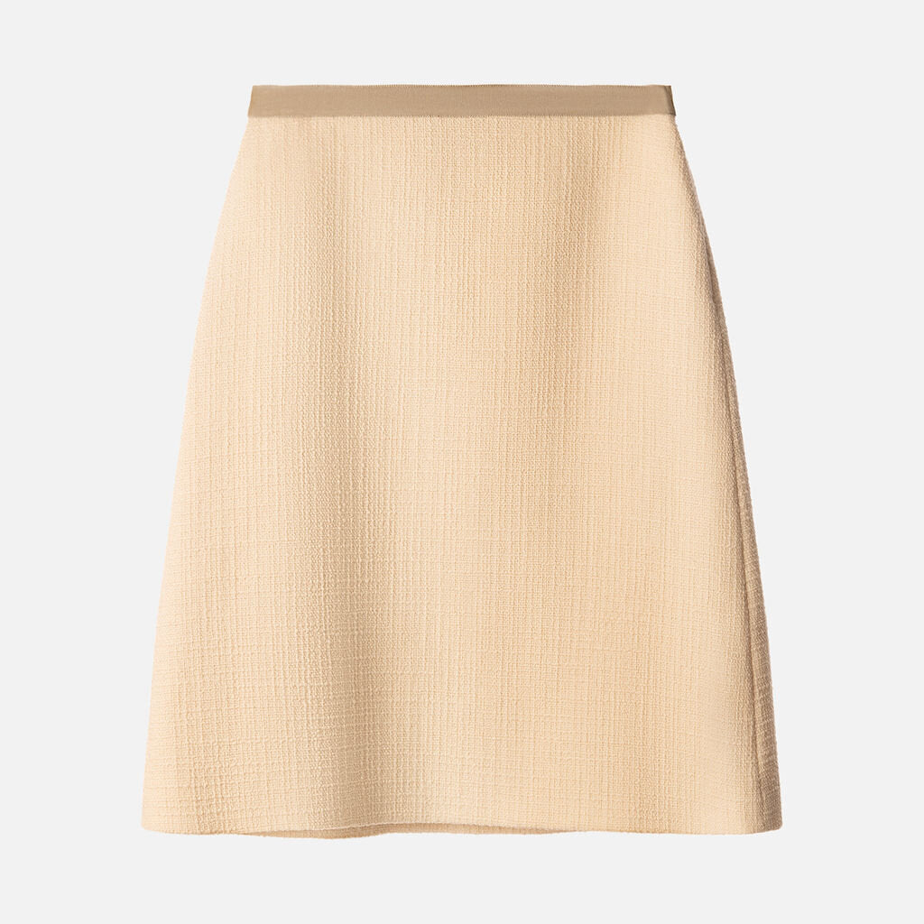 Valentino Cream Wool Skirt