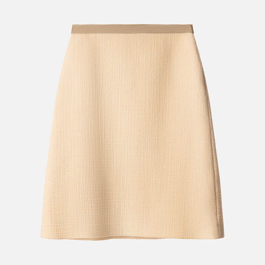 Valentino Cream Wool Skirt