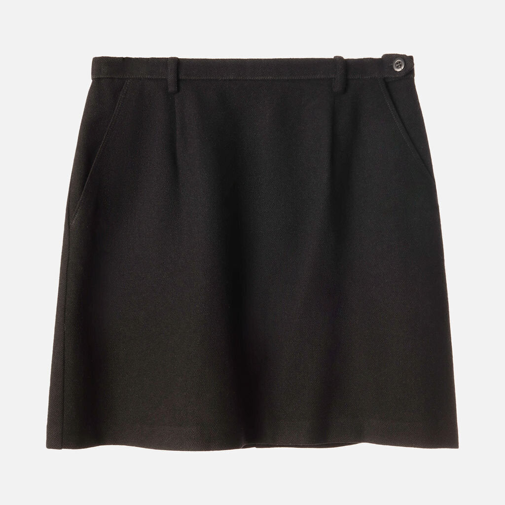 J. Crew Black Wool Mini Skirt