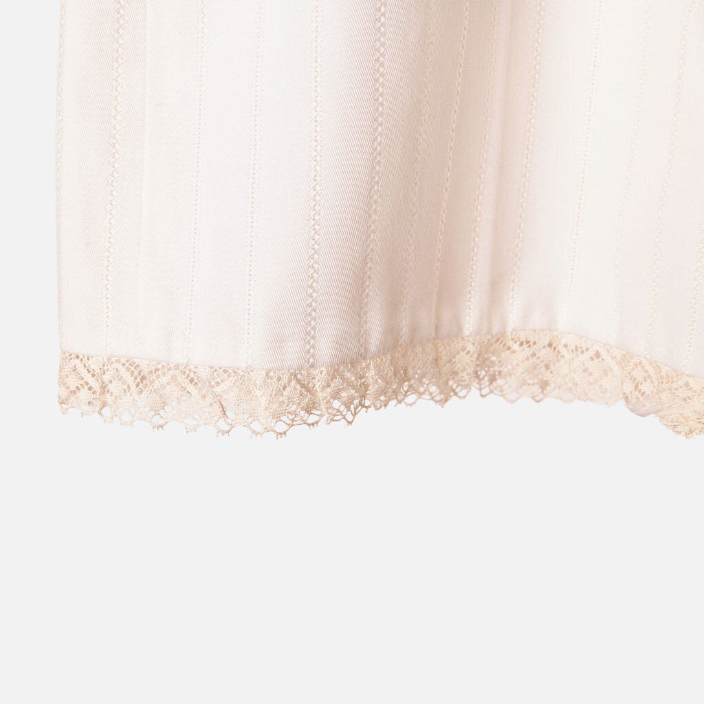 Dolce & Gabbana White Short Lace Hem Cotton