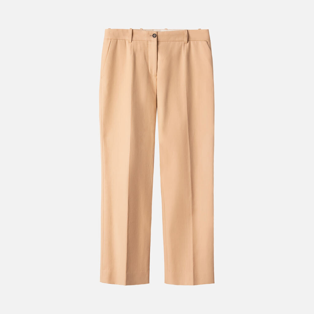 Celine Beige Cotton Tailored Trousered Pants