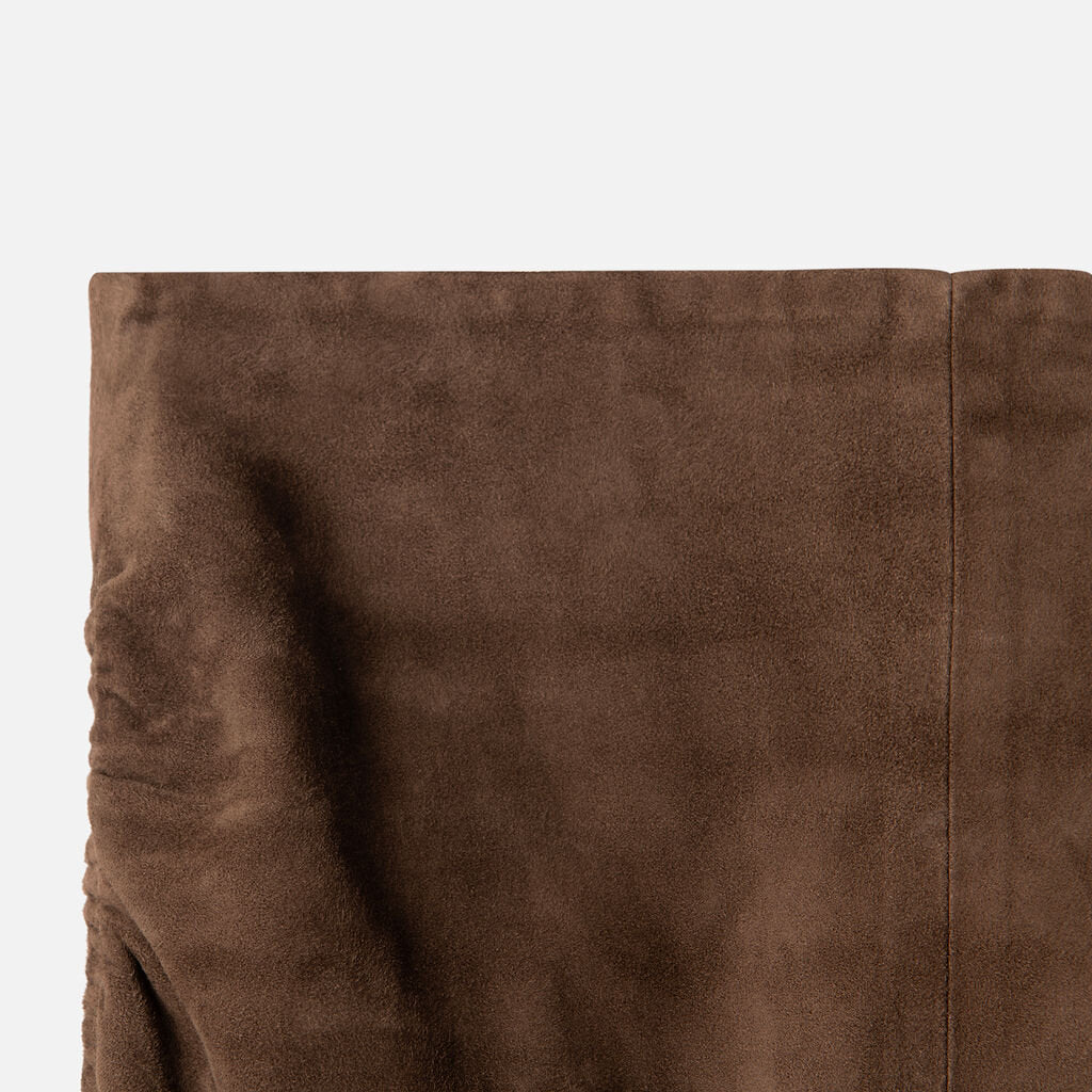 Joseph Brown Suede Midi Skirt