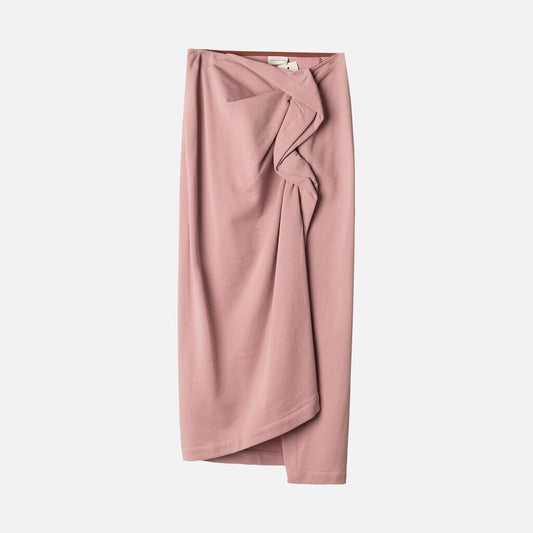 Dries Van Noten Pink Cotton Ruched Skirt