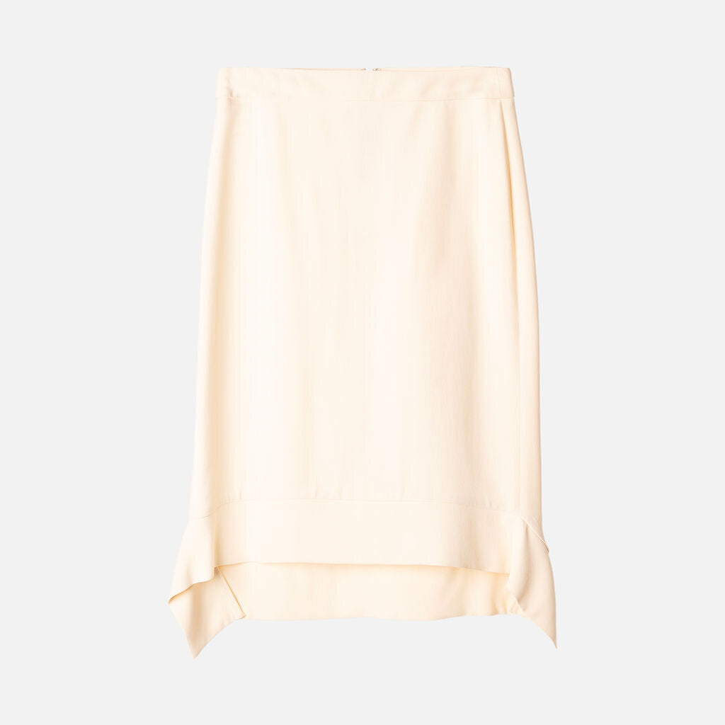 Partow Cream Midi Skirt