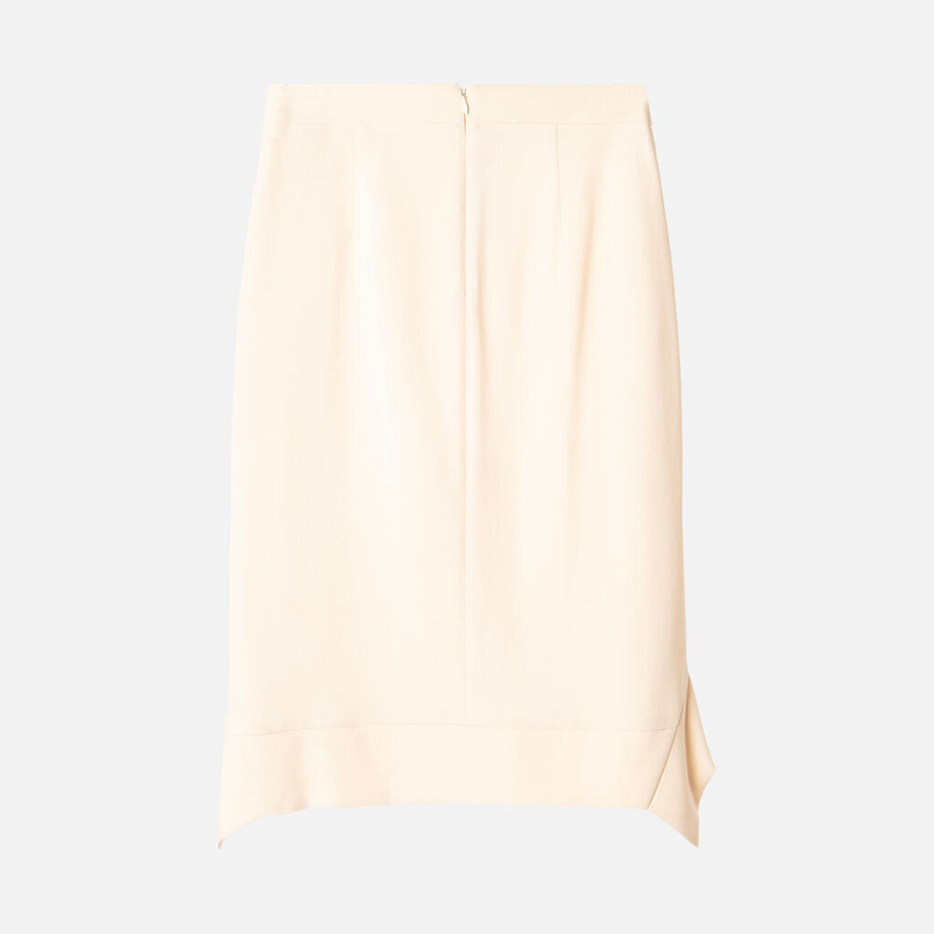 Partow Cream Midi Skirt