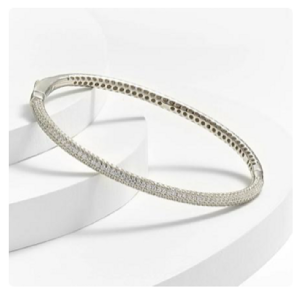 Nira Round Edge Bangle WG