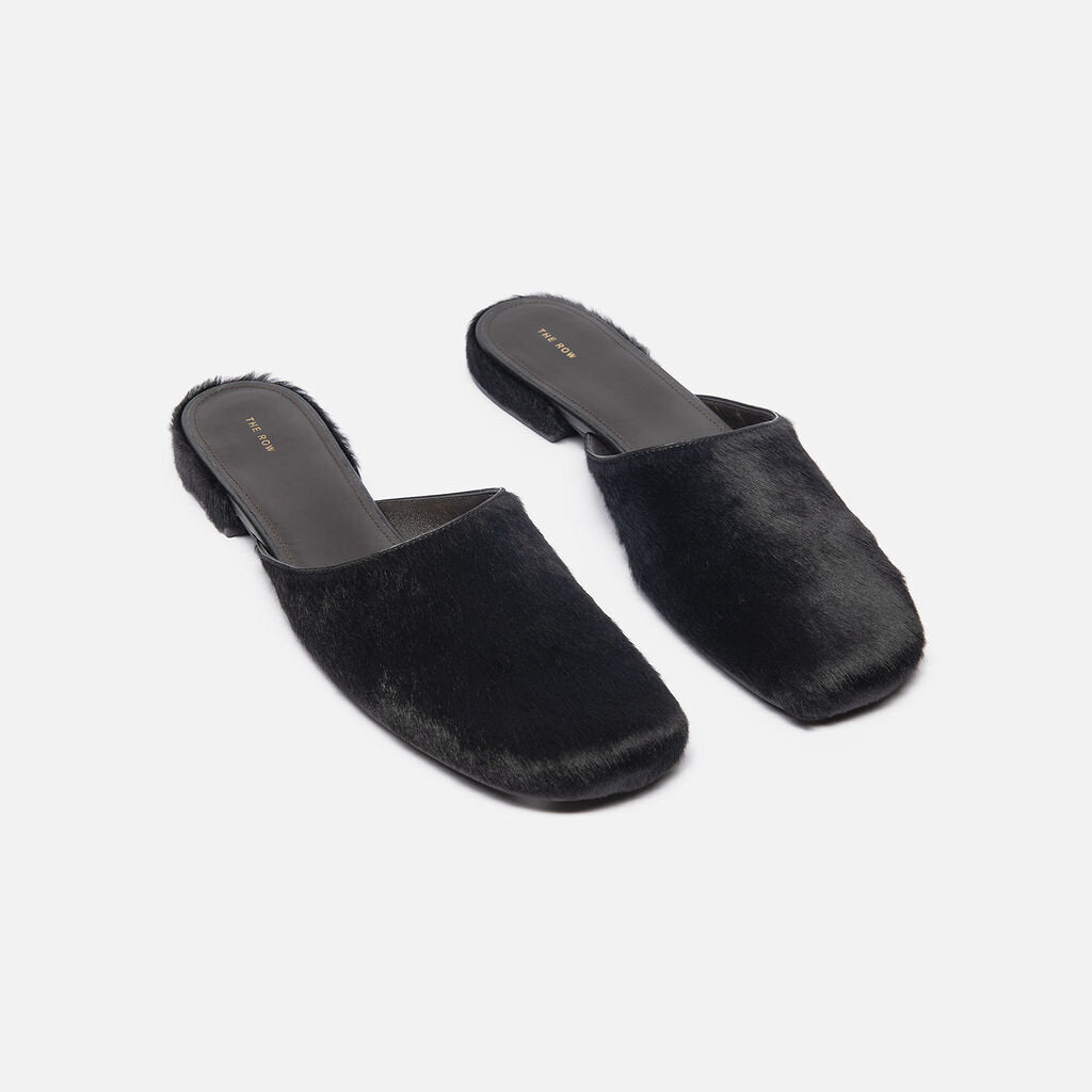 The Row Black Ponyhair Mule
