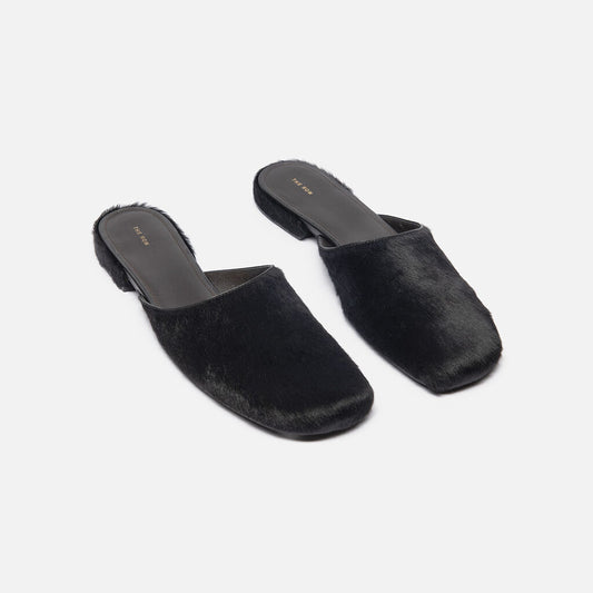 The Row Black Ponyhair Mule