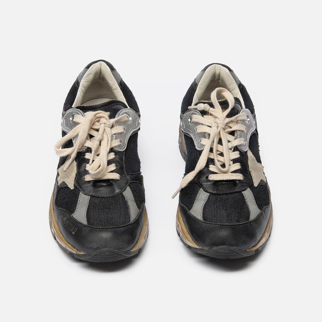 Golden Goose Black Nylon & Leather Trainers