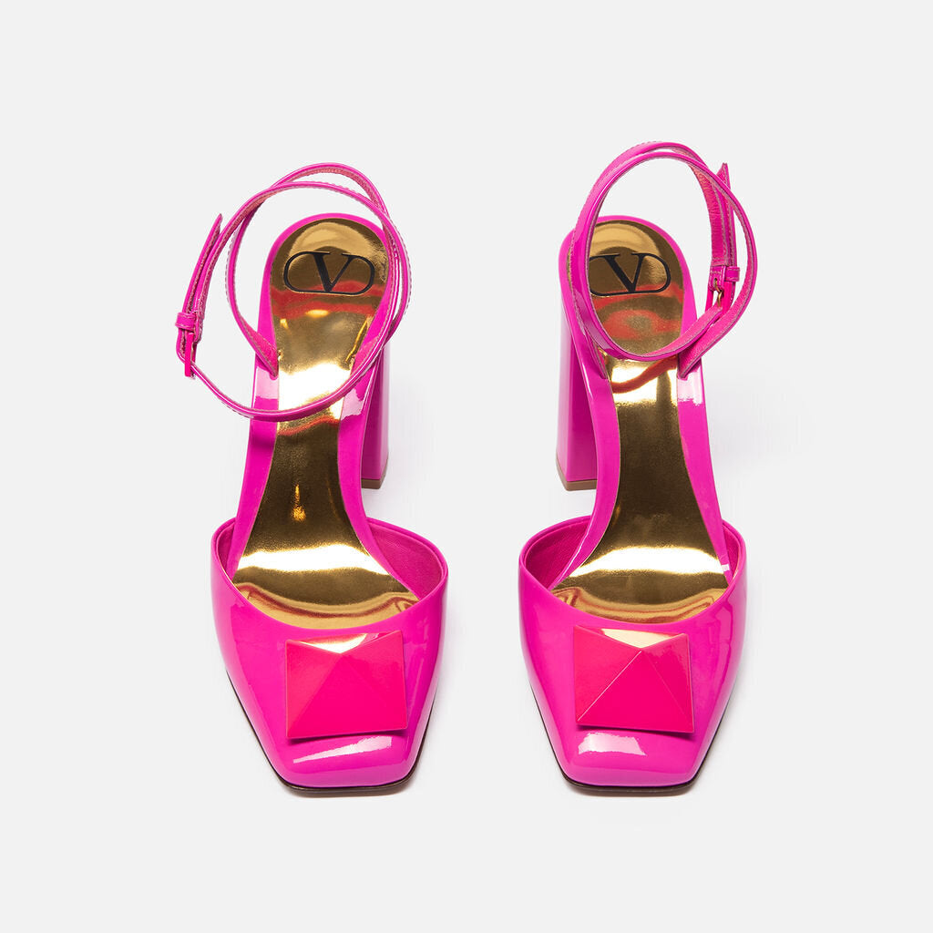 Valentino Hot Pink Rockstud Sandals