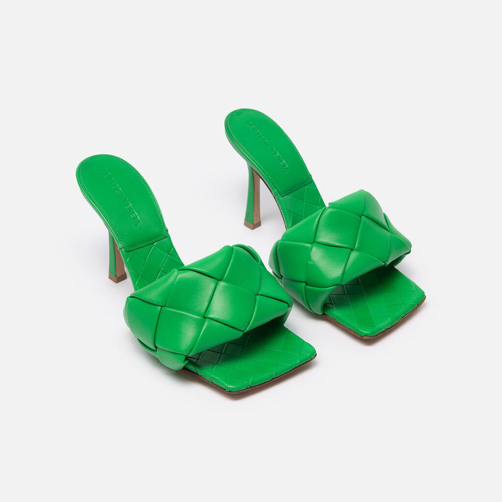 Bottega Veneta Green Intrecciato Heel
