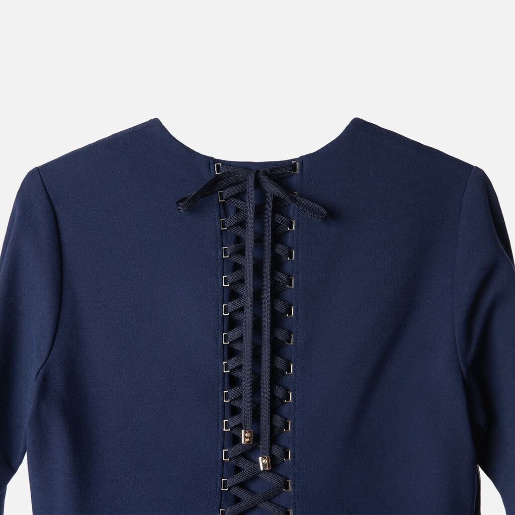 Escada Navy Acetate Dress