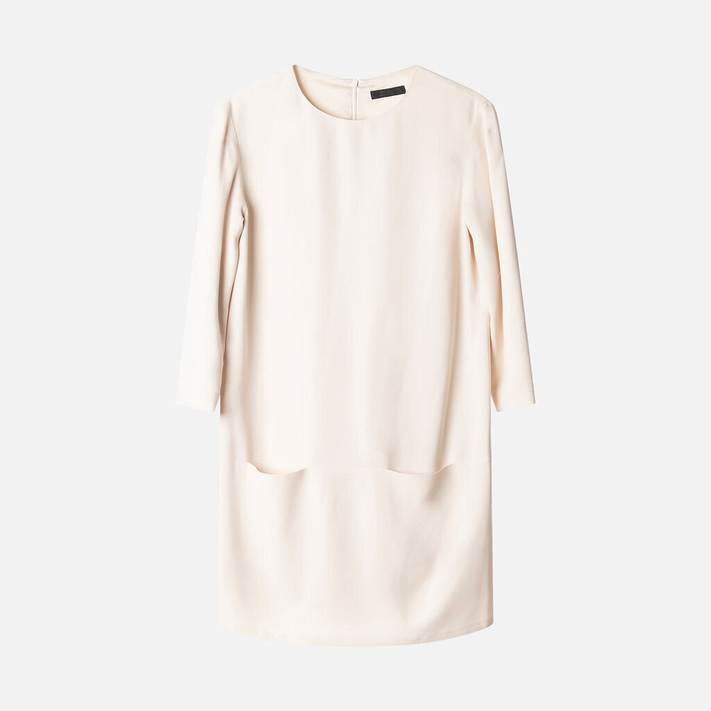 The Row Cream Acetate & Viscose Mini Dress