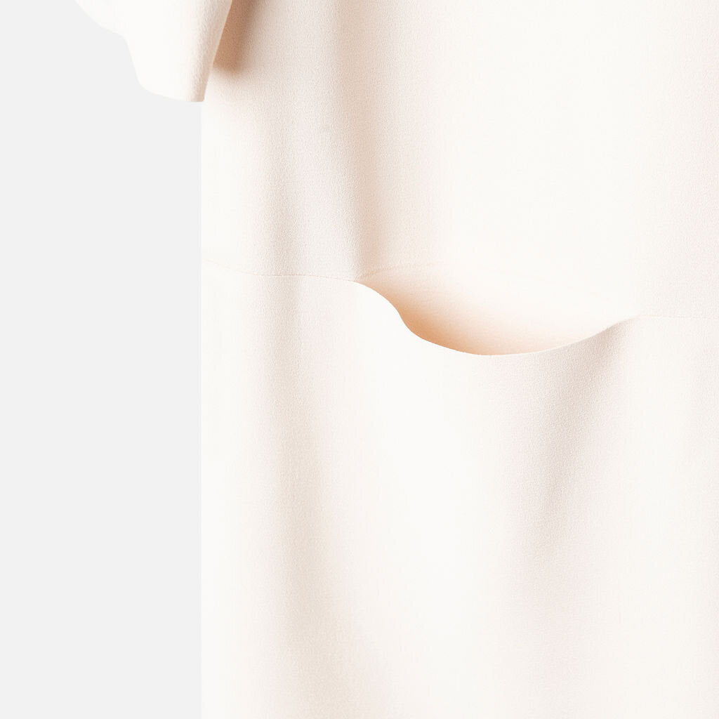 The Row Cream Acetate & Viscose Mini Dress
