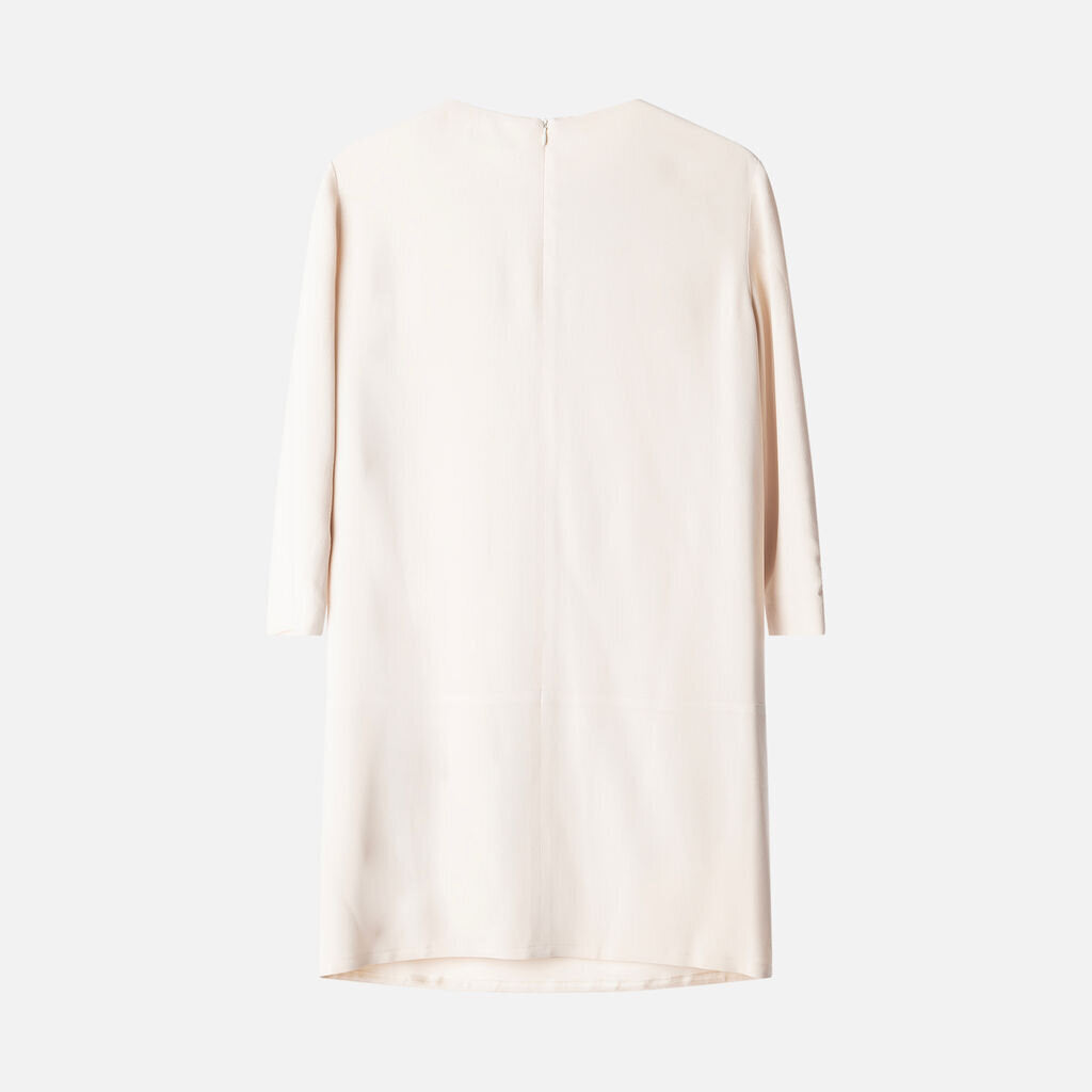 The Row Cream Acetate & Viscose Mini Dress