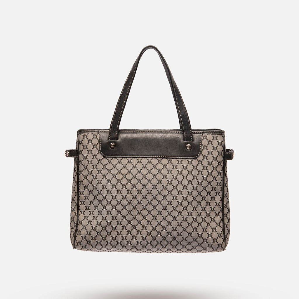 Celine Vintage Grey and Navy Tote