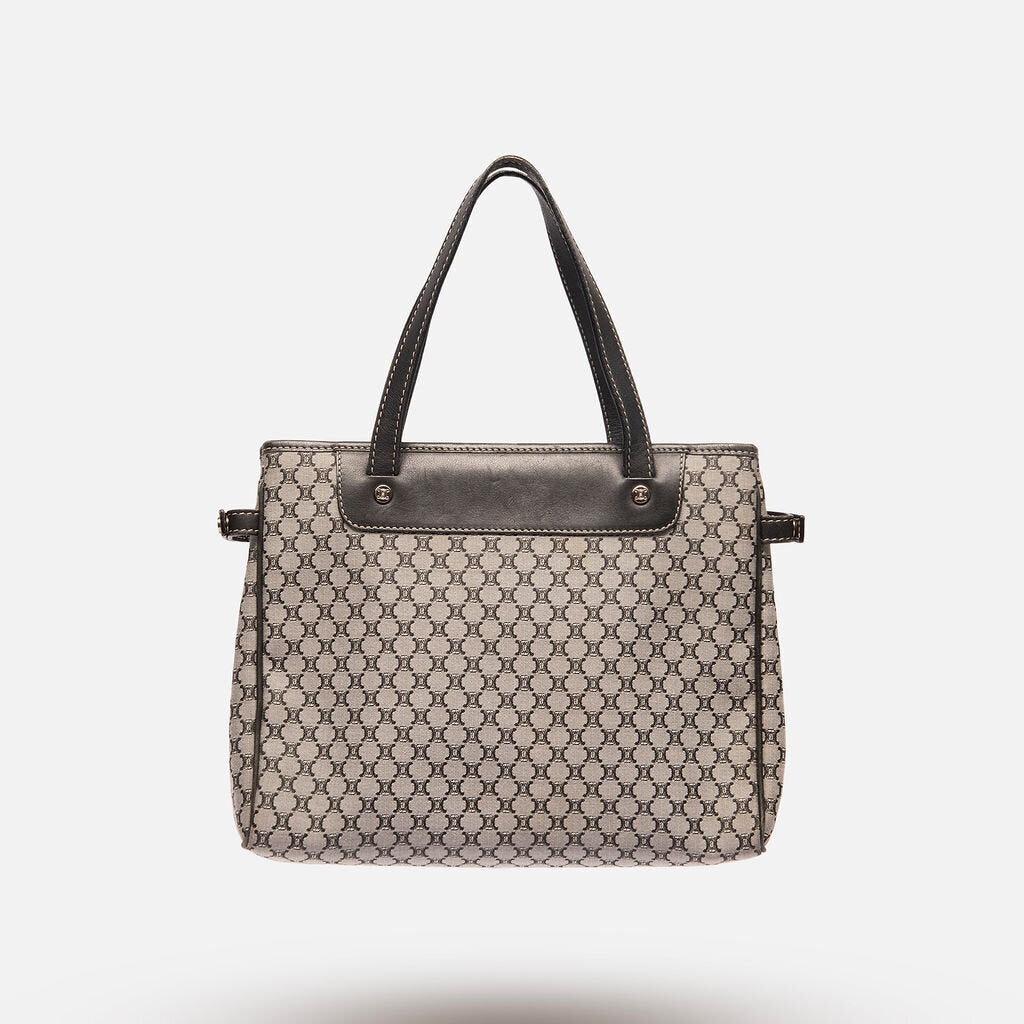 Celine Vintage Grey and Navy Tote