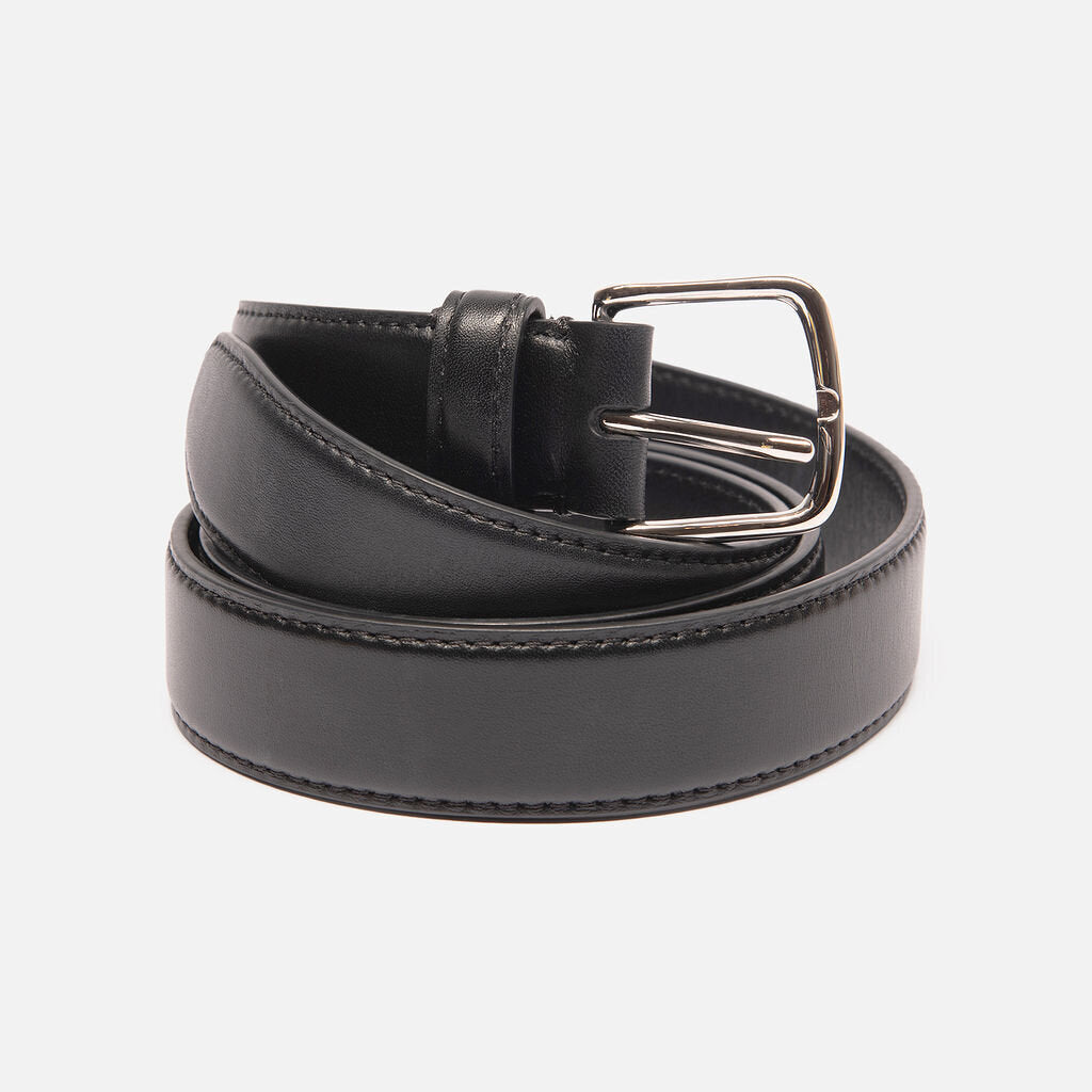 The Row Black Leather Belt