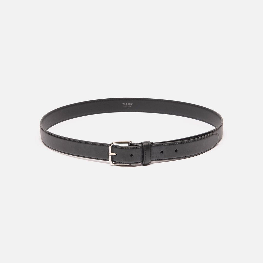 The Row Black Leather Belt