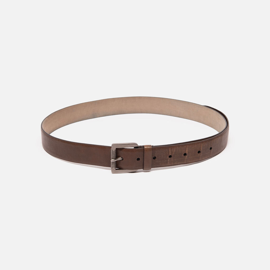 Brunello Cucinelli Brown Leather Belt with Caviar Beads