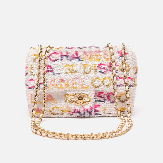 Chanel Coco Pink/Purple/Yellow Sequin Disco Flap