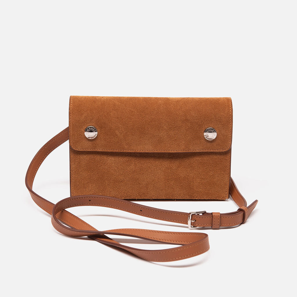 Hermes Gold Grizzly Snap Wallet on Chain PHW