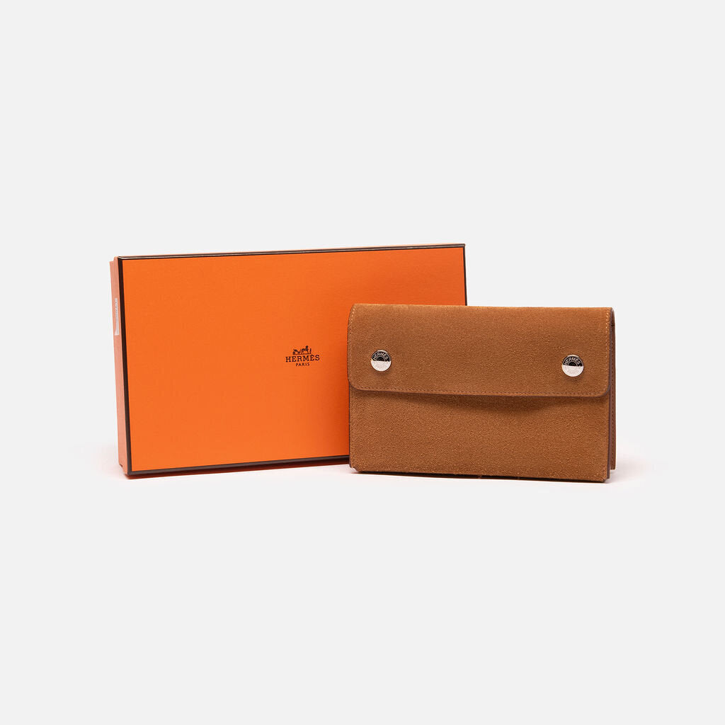 Hermes Gold Grizzly Snap Wallet on Chain PHW