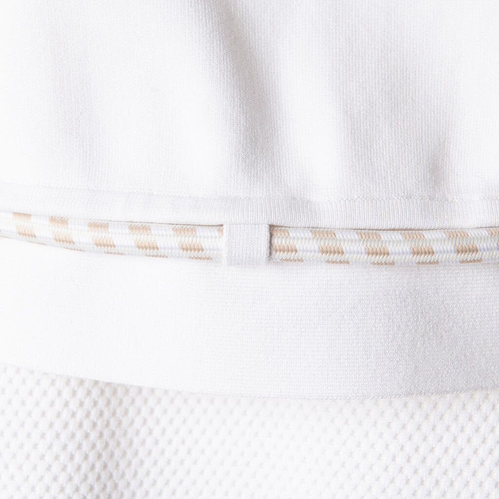 Hermes White & Grey Sleeveless Mini Cotton Blend Tie Dress