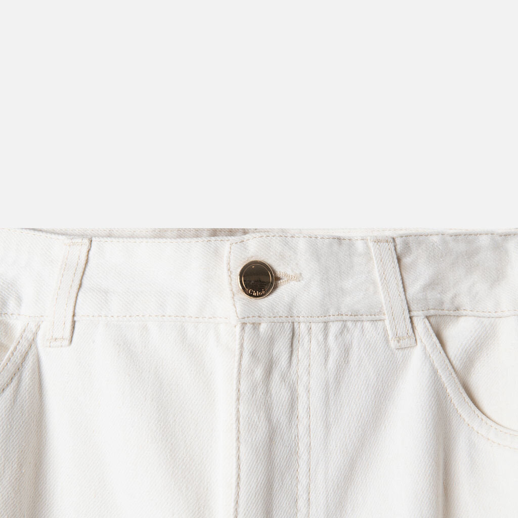 Chloe White Wide Leg Jeans