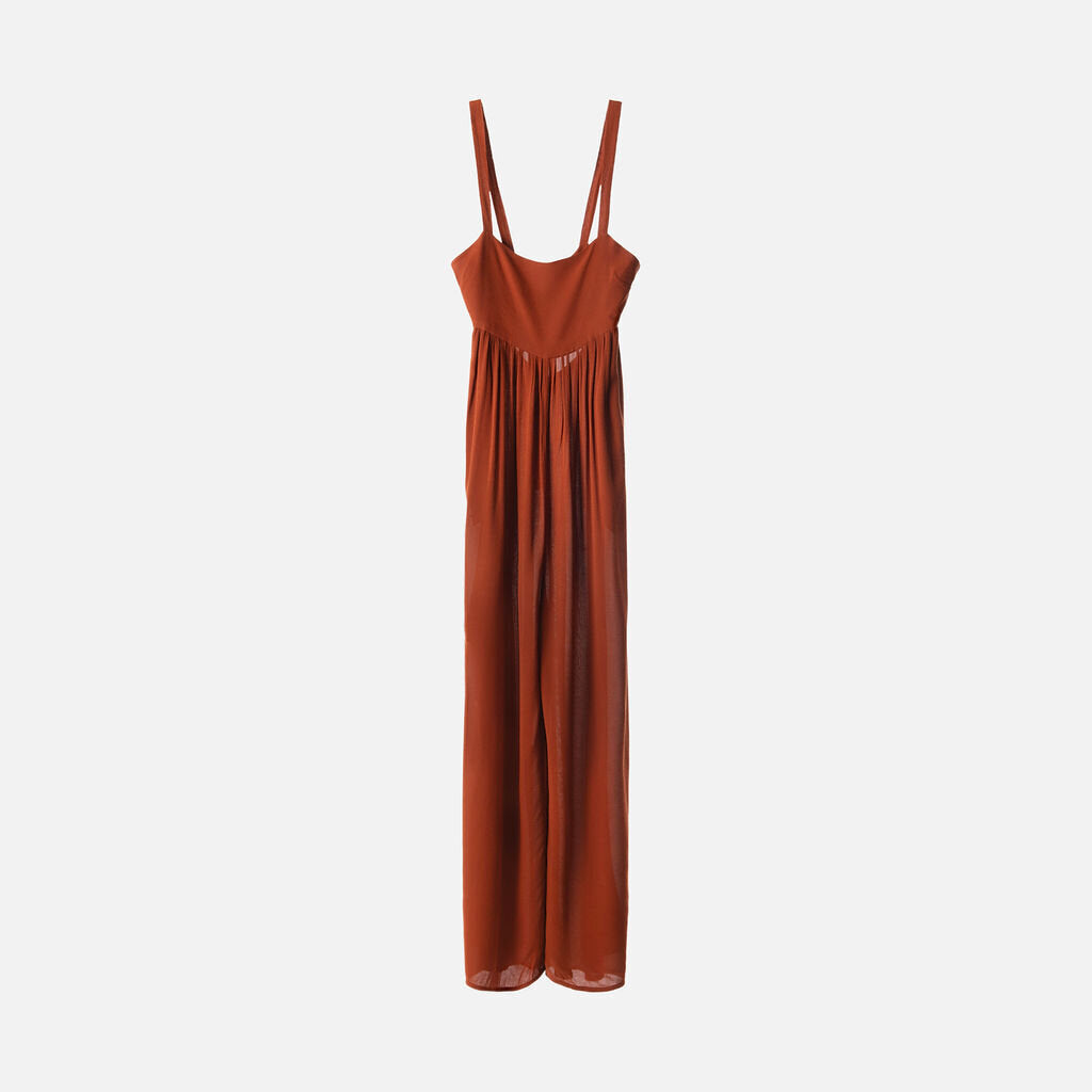 Zimmerman Burnt Orange Viscose Jumpsuit