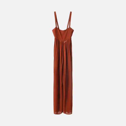 Zimmerman Burnt Orange Viscose Jumpsuit