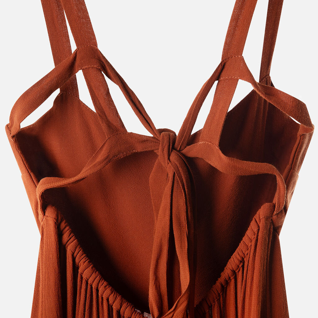 Zimmerman Burnt Orange Viscose Jumpsuit