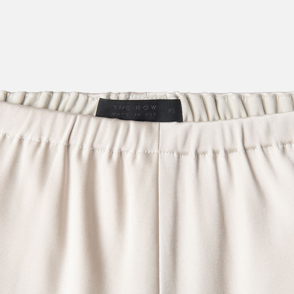 The Row Cream Silk Satin Pant