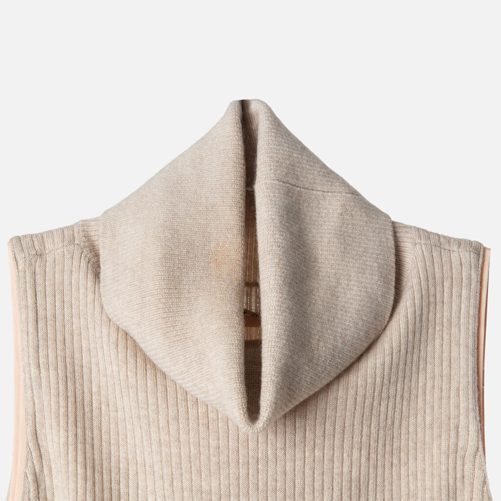 Alice + Olivia Beige Wool Blend Turtleneck Dress