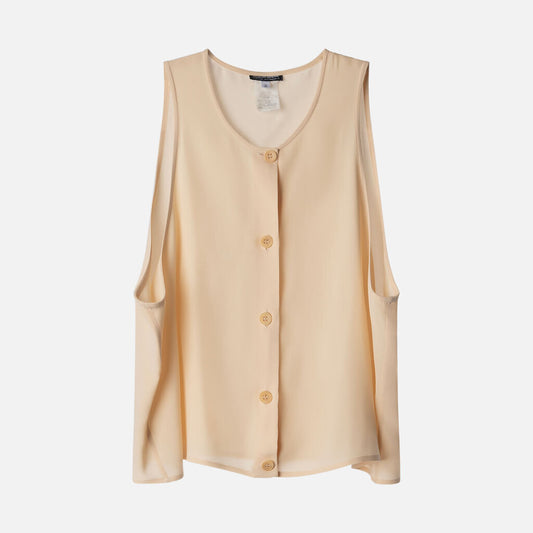 Giorgio Armani Vintage Beige Silk Three Piece Set